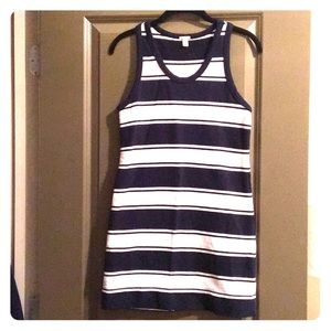 Navy and white striped J Crew dress